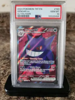 2024 POKEMON TEF EN-TEMPORAL FORCES ULTRA RARE #193 GENGAR EX PSA 10 - Image 1