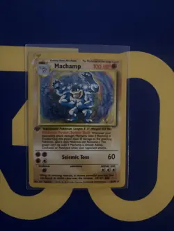 Pokemon TCG Machamp Holo Rare 1st Edition - Image 1