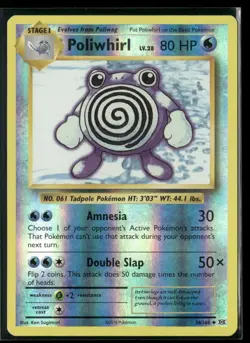 ✰ POLIWHIRL 24/108 REVERSE HOLO UNCOMMON EVOLUTIONS POKEMON ✰ MP - Image 2