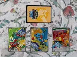 First Partner Illustration Collection Series 1 Kanto Starters Plus Stickers - Image 1