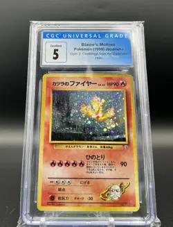 Vintage Pokemon Blaine's Moltres - 1999 Gym 2 #146 - CGC 5 Excellent ex Japanese - Image 1