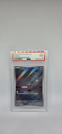 Pokemon Cleffa SV03 Obsidian Flames Illustration Rare Holo PSA 9 English - Image 2