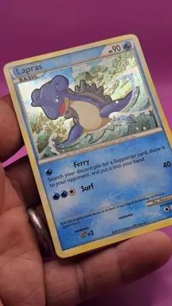 Pokemon TCG Lapras Black Star Promo HGSS14 Holo Rare - Image 2