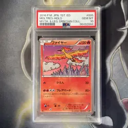 Moltres Pokemon 2016 Holo CP5 Dream Shine Collection 1st Japanese 005/036 PSA 10 - Image 1