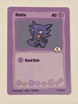 Hanta (Haunter) 93/151 - Pokidoki First Edition Fan Art - Pokemon - Image 1
