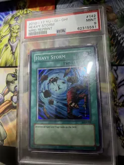 Heavy Storm 2010-17 PSA 9 Mint Unlimited MRD-142 2002 Yugioh Super Rare - Image 1