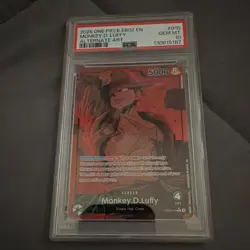 Bandai Monkey D. Luffy EB02-010 Alternate Art Foil Leader PSA 10 One Piece - Image 1