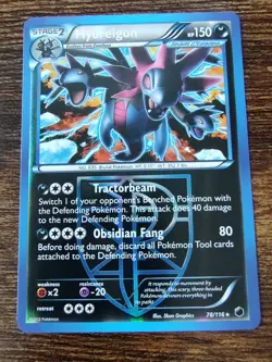 Team Plasma's Hydreigon 78/116 Plasma Freeze Reverse Holo Pokemon Card - Image 1
