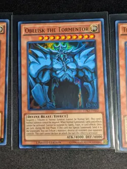 Yugioh - Egyptian God Cards Slifer, Obelisk & Ra LDK2 Limited Ultra Rare NM - Image 3