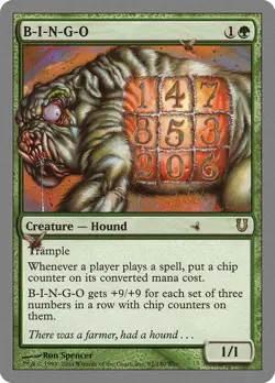 B-I-N-G-O Unhinged PLD Green Rare MAGIC THE GATHERING MTG CARD ABUGames - Image 1