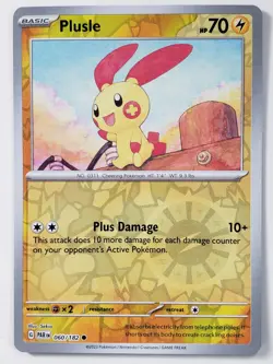 REVERSE HOLO Plusle 060/182 NM / M - Paradox Rift Scarlet Violet Pokemon Card - Image 1