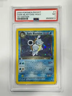 2000 Pokemon Rocket 1st Edition - Dark Blastoise Holo #3 PSA 7 NM - Image 1
