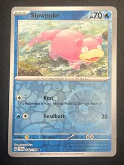 Slowpoke 042/198 Reverse Holo Scarlet & Violet Base Pokemon Card - Image 1