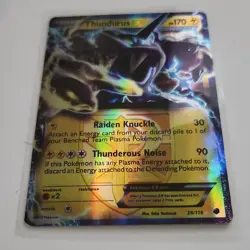 Pokemon Thundurus EX 38/116 Plasma Freeze Ultra Rare Holo 170 HP - Image 2