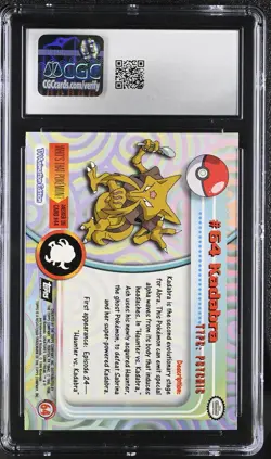 1999 Pokemon Topps Series 1 Second Print #64 Kadabra CGC 7.5 - Image 2