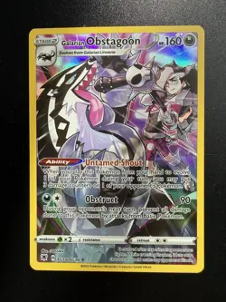 Pokemon TCG Galarian Obstagoon Astral Radiance, TG10/TG30 Holo Full Art. NM - Image 1