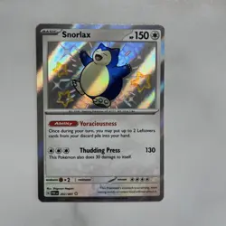 SNORLAX 202/091 SCARLET & VIOLET PALDEAN FATES HOLO SHINY POKEMON TCG CARD - Image 1