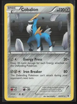 Cobalion Holo Rare Noble Victories 84/101 NM Pokemon Card - Image 1