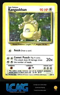 Pokemon TCG Card Holo Jungle #05/64 Kangaskhan (5) D2V - Image 1