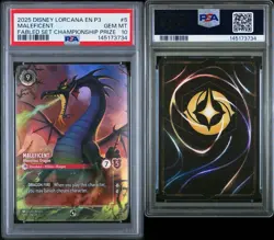 Maleficent - Monstrous Dragon (Store Set Championship) PSA 10 Lorcana Prize Card - Image 4