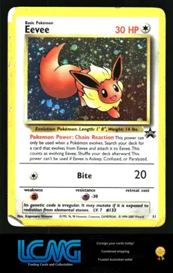 Pokemon TCG Card Holo WoTC Promo #11/53 Eevee D2V - Image 1