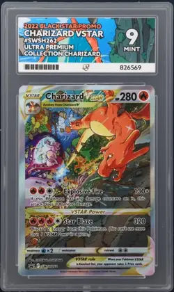 Charizard VStar SWSH262 Ultra Premium Collection Full Art Promo Pokemon ACE 9 - Image 1