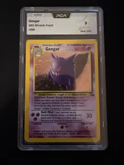 WOTC 1999 Vintage Pokemon Card - Gengar (Fossil 5/62) Holo - PCA 9 Near Mint - Image 1