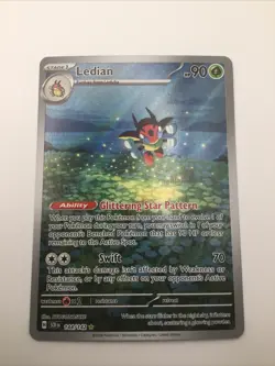 Ledian (Character Rare), 144/142 Stellar Crown, M/NM, Pokemon TCG - Image 1