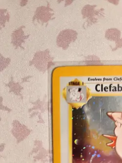 Clefable 5/130 Holo Swirl Base Set 2 Pokemon TCG - Image 3