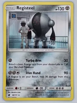 Registeel 68/111 Pokemon - Sun & Moon Crimson Invasion MP - Image 1