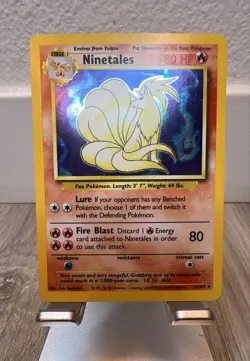 Pokemon TCG Ninetales Base Set 12/102 Holo 1999-2000 Wizards Base Set MP - Image 1