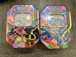 Pokemon TCG Mega Charizard X ex And Y ex Tins Factory Sealed You Get Both - Image 1
