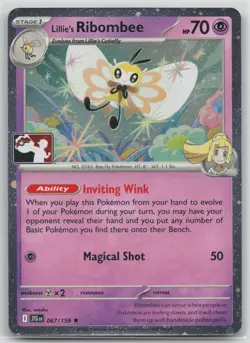 Pokemon Card Lillie's Ribombee - Rare Prize Pack Series Cards 067/159 - Image 1