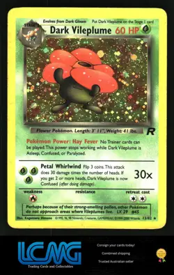 Pokemon TCG Card Holo Team Rocket #13/82 Dark Vileplume (13) D2V - Image 1
