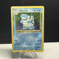 Pokemon Blastoise Base Set Holo Rare 100 HP Card 2/102 Wizards of the Coast 1999 - Image 1