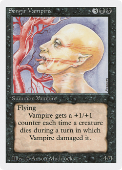 Sengir Vampire (HP) Revised Edition 3ED Magic MTG - Image 1