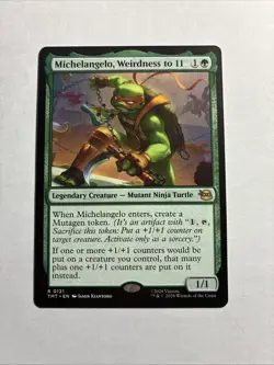 Michelangelo, Weirdness to 11 - Teenage Mutant Ninja Turtles MTG + Bonus Rare!! - Image 1