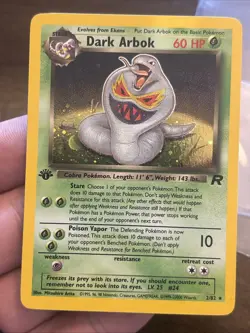 Pokemon Dark Arbok 2/82 Team Rocket 1st Edition Holo Rare English HP 60 - Image 1