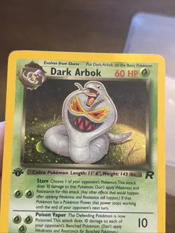 Pokemon Dark Arbok 2/82 Team Rocket 1st Edition Holo Rare English HP 60 - Image 5