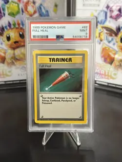 1999 POKEMON BASE SET UNLIMITED 82/102 FULL HEAL PSA 9 - Image 1