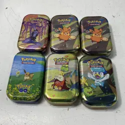 Mixed Pokemon TCG Empty Tins, Accessories, and Collectibles Bundle - Image 2