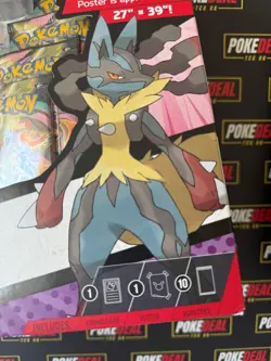 Pokemon Ascended Heroes Premium Poster Collection Mega Lucario - See Description - Image 3