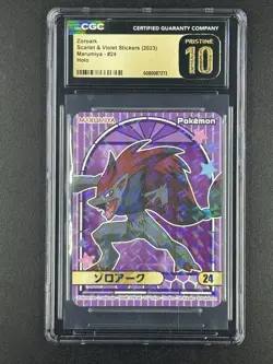 CGC 10 Pristine Marumiya Zoroark #24 Holo Sticker - Pokemon - SHIPS FAST - Image 1