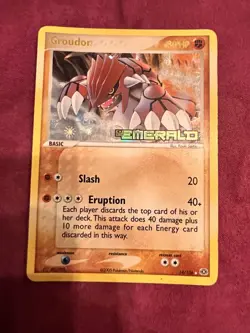 Pokemon EX Emerald 14/106 Groudon Rare Reverse Holo English 2005 - Image 1