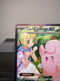 Pokemon TCG SV Journey Together Lillies Clefairy EX 184/159 SIR Full Art NM - Image 3