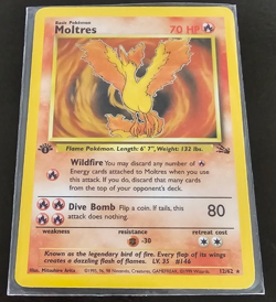 Pokemon TCG Vintage 1999 Moltres 1st Edition Fossil Set Rare-Holo #12/62 MP - Image 2