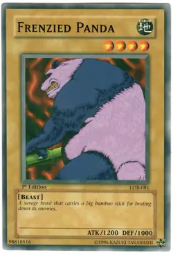 Yugioh Frenzied Panda LOB-081 Common 1st Edition LP - Image 1
