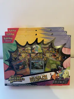 Pokemon TCG- 3x Ascended Heroes Pin Collection Box New & Sealed - Image 2