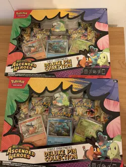 Pokemon TCG Ascended Heroes First Partners Deluxe Pin Collection x2 - Image 1