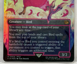 MTG English Traveling Chocobo (Borderless) (Neon Ink Pink) NM Foil - Image 4